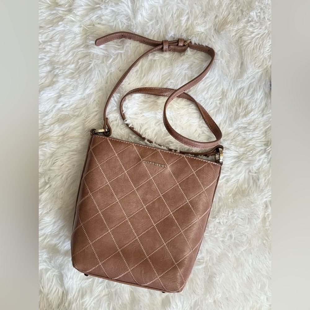 Michael Kors Tan Quilted Crossbody Bag